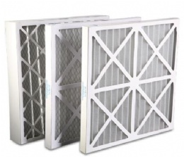 Cardboard frame pleated panel air filters