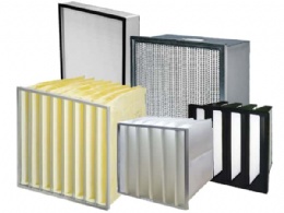 V Bank Air filter for both particle & gas filtration