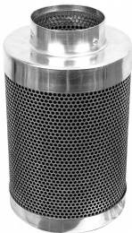 6 -inch air carbon filter, smell control with filter of virgin coal plants of Australia, with prefilter, reversible flange, for online fan, tent, odor cleaner, silver silver