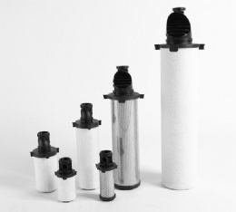 High efficiency coalescing, dry particulate and oil vapour removal filter elements for Replacement Parker OIL-X die cast aluminium compressed air filters